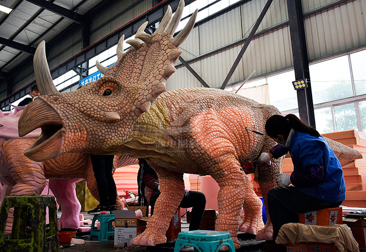 公園仿真恐龍擺件制作